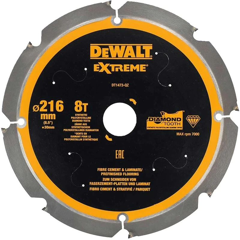 DEWALT DT1473-QZ DT1473 Circular Saege Blade PCD 216 x 30 mm 8Z, 6, Set of 6 Pieces