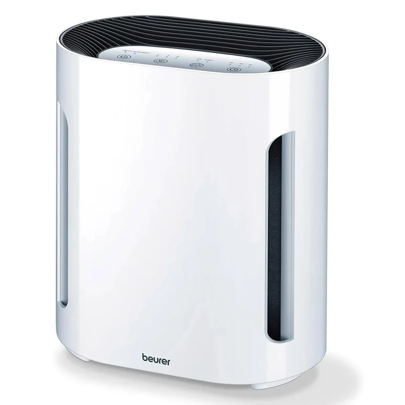 Beurer LR200 Air Purifier, Up to 15 m², Ventilation, 3 Levels of Filtration, Ionic Function, Illuminated Display, Timer, Hepa Filter, 50 W, White