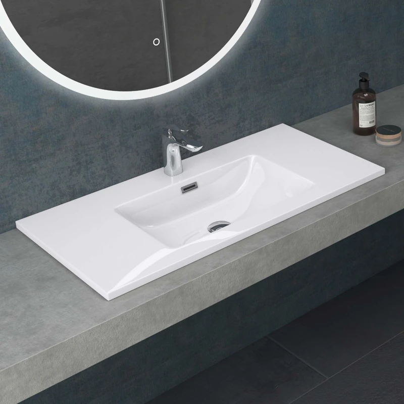 Mai & Mai Colossum02-900 Built-in Washbasin 90 x 48 x 12 cm White Mineral Cast
