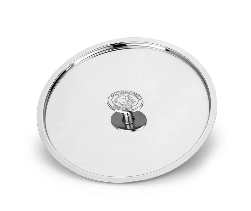 Pentole Agnelli Aluminium Inbox 1907 Lid With Steel Bridge, Diameter 28 Cm., Colour - Silver