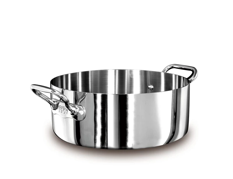Pentole Agnelli Aluminium Inbox 1907 Casserole Pot With 2 Handles, Diameter - 24 Cm.