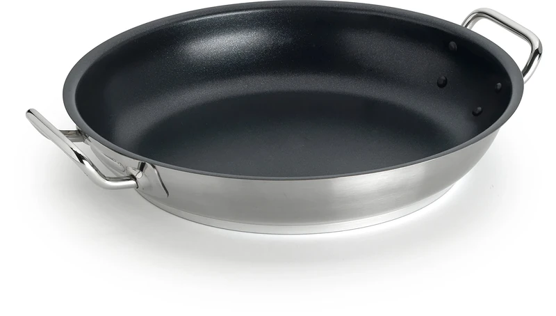Pentole Agnelli Stainless Steel Platinum Pan With Steel Handle, Diameter 24 Cm.