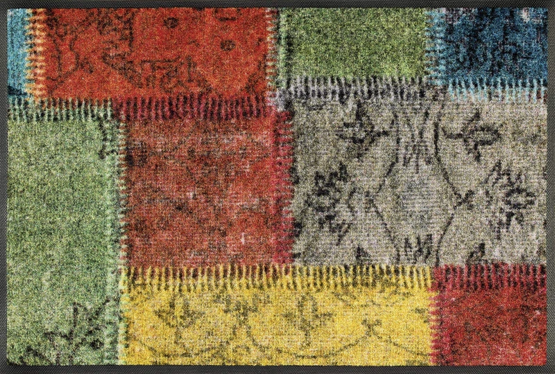Wash&Dry Door Mat, Colourful, 75 x 50 x 0.7 cm