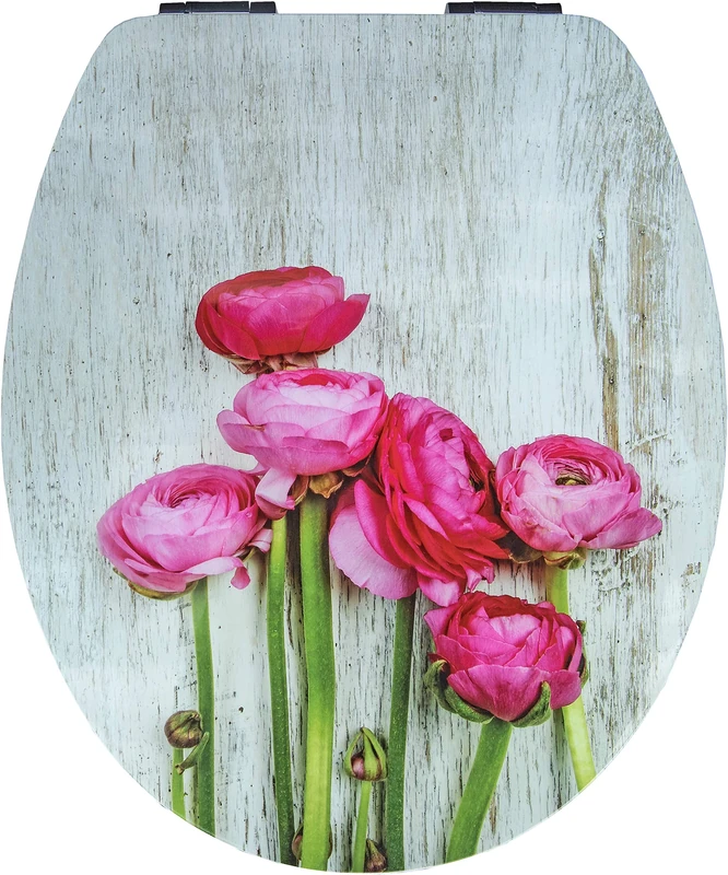 Cornat Toilet seat, Floral Greeting (MDF), Soft Close, Quick-Release, 1 Piece, KSDSC351