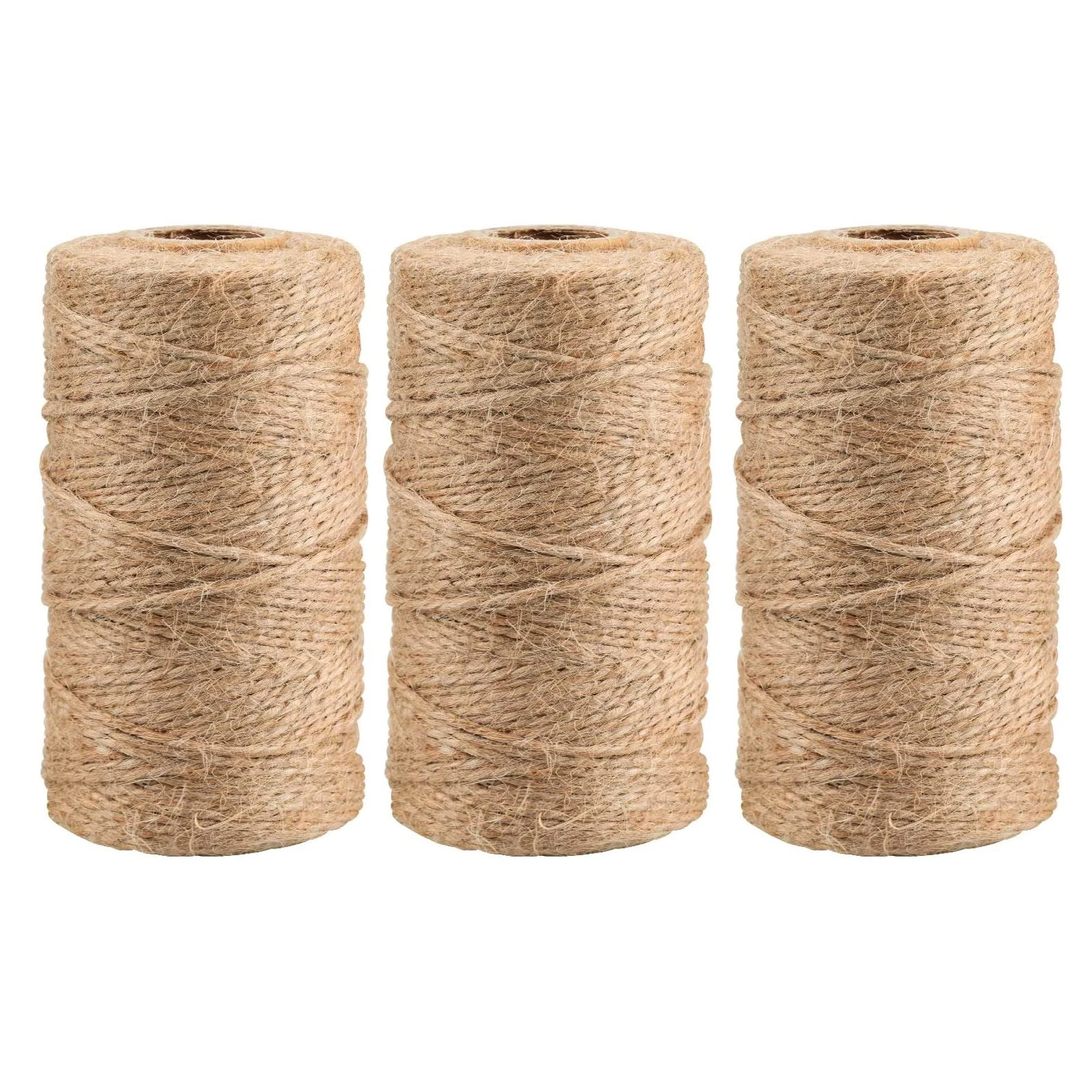jijAcraft Natural Jute Twine String: 300M Jute Garden Twine Brown 2-Ply Thin String for DIY Crafts Floristry Bundling Gardening