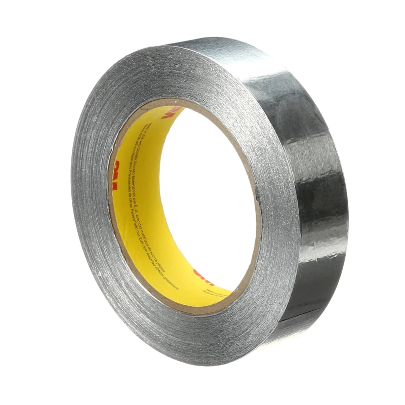 3M Aluminium Foil Tape 425, Silver, 25 mm x 55 m, 0.12 mm