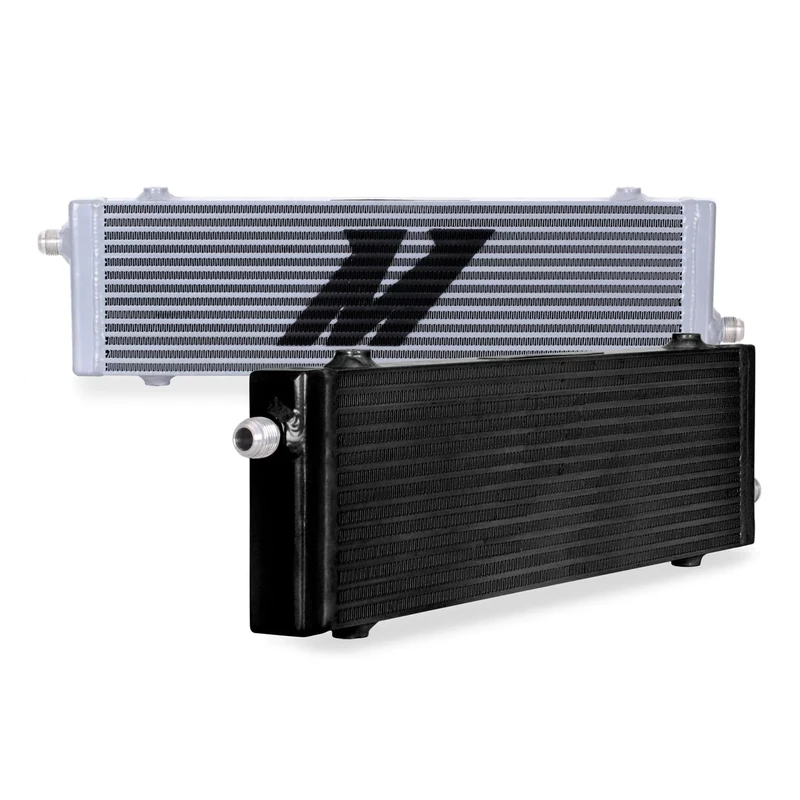 Mishimoto MMOC-SP-LBK Universal Cross Flow Bar & Plate Oil Cooler, Large, Black