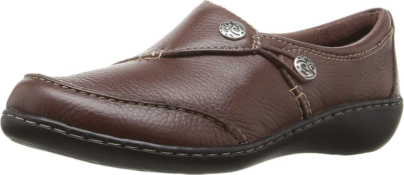 Clarks Women's Ashland Qashland Qآشلاند لاين كيوashland Lane Q Slip-On Loafer, Redwood, 7.5 UK