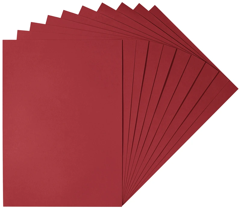 Herlitz 227108 Drawing Card 50 x 70 cm, White (Pack of 10) Wine red