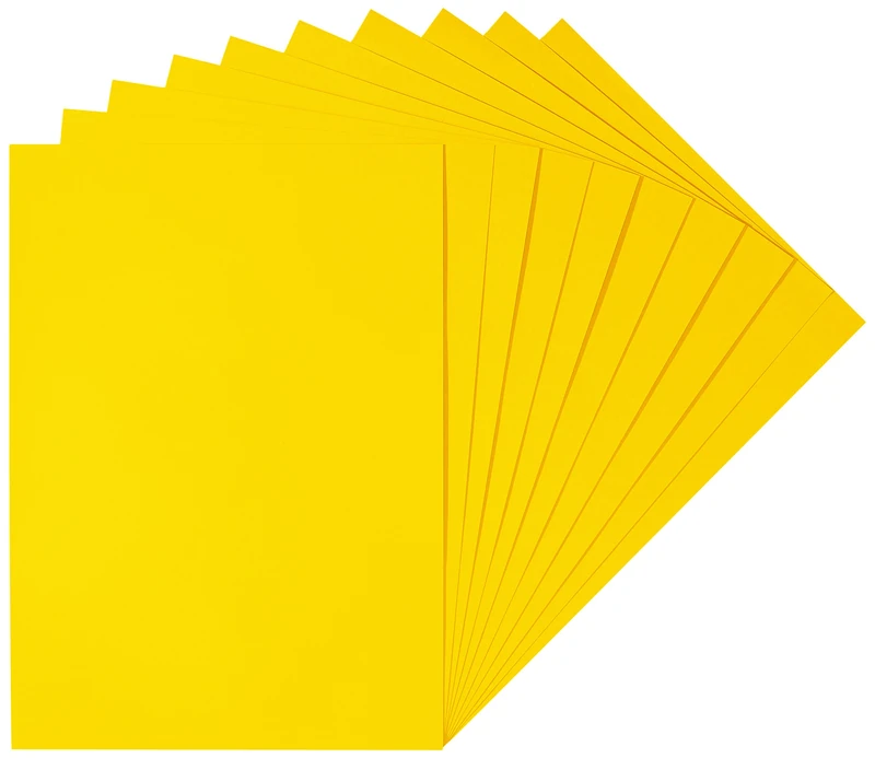 Herlitz 227108 Drawing Card 50 x 70 cm, White (Pack of 10) Sunshine Yellow
