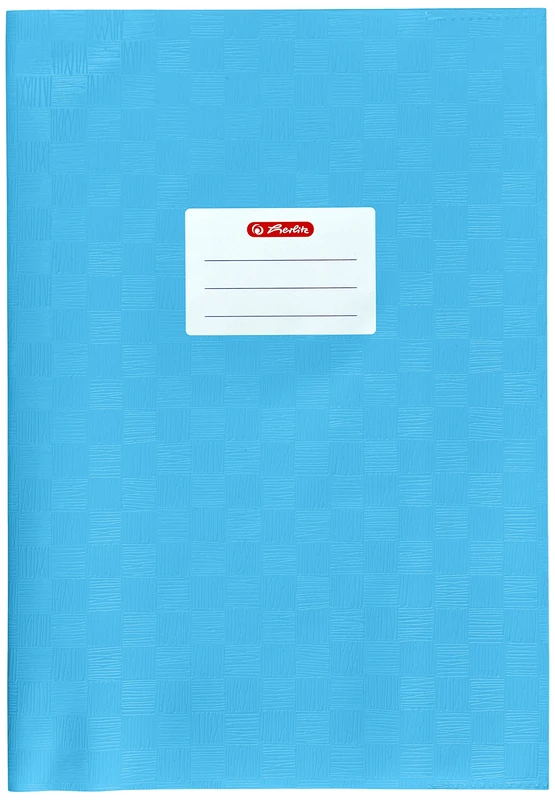 Herlitz 5204011, Book Cover A4, Raffia Fabric, Pack of 25 Yellow a4 Light Blue - Image 1