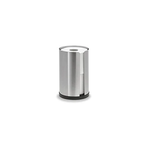 Dolphin Dispensers AH069-2 Stainless Steel Spare Enclosed Holder, Holds 2 Toilet Rolls, 135 mm Diameter x 220 mm H