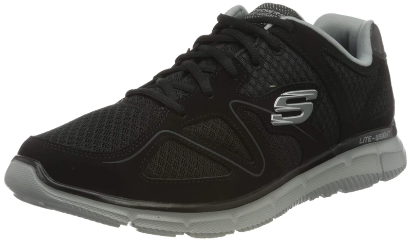 Skechers Skechers Satisfaction 58350-bbk, Men's Low-Top Sneakers, Black (Black 58350-Bbk), 10 UK (45 EU) - Image 1