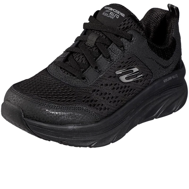 Skechers Men's Track Bucolo Sneaker, Black Leather/Mesh/Trim, 7.5 UK