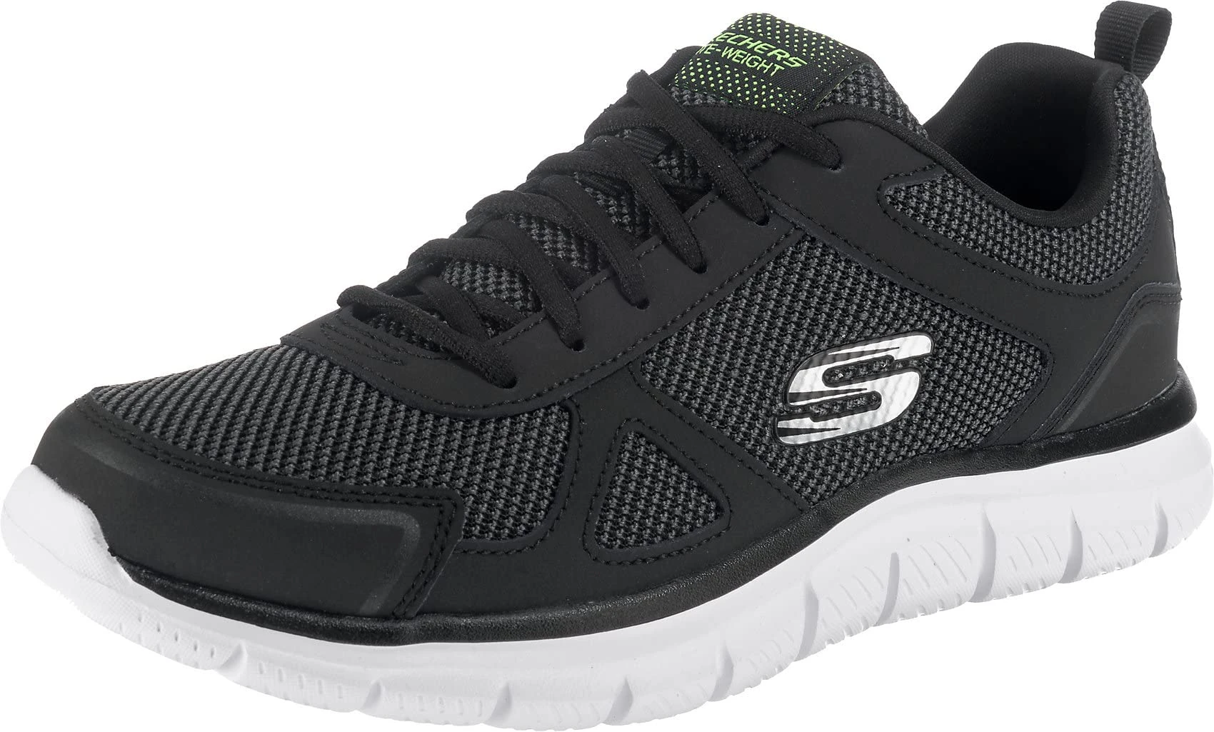 Skechers Men's Track??????????track Oxford, Black White, 10 UK