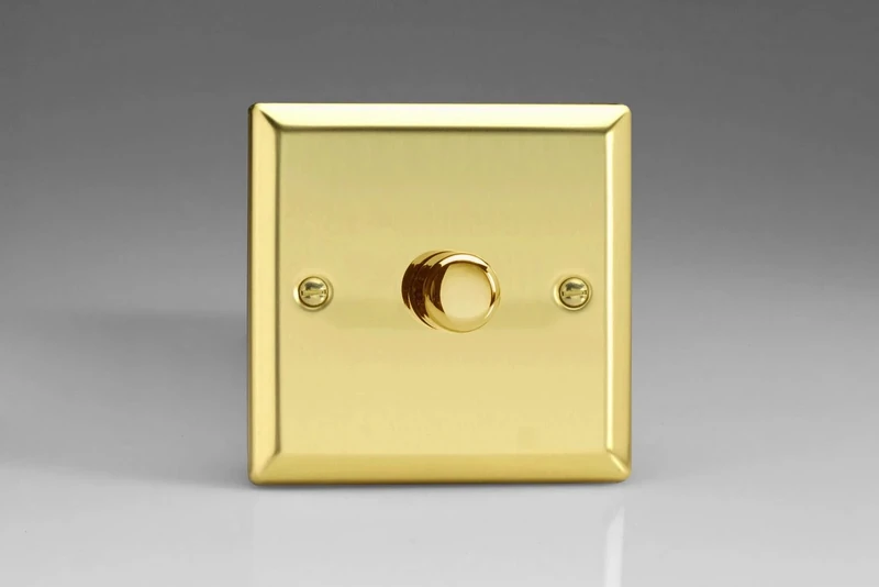 Varilight V-Pro Dimmer Switch, Victorian Brass, 91x91x47mm