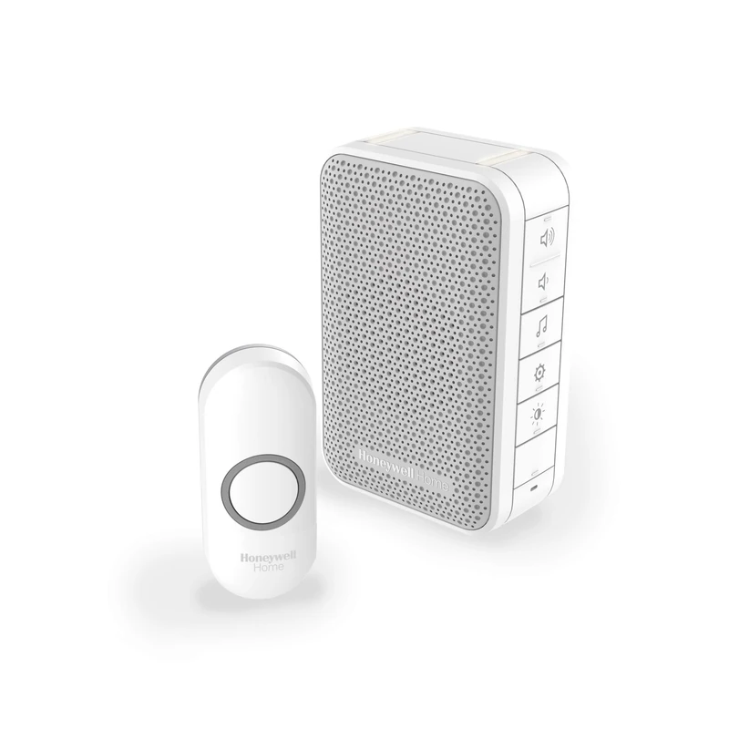 Honeywell Home DC313N Series 3 Portable, Wireless LED Doorbell Chime with Push Button (White)
