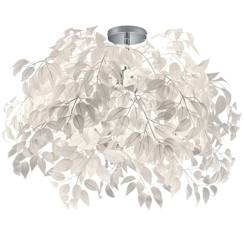 Reality Leuchten R60463001 Leavy Ceiling Light E14 White, 70 x 70 x 73 cm