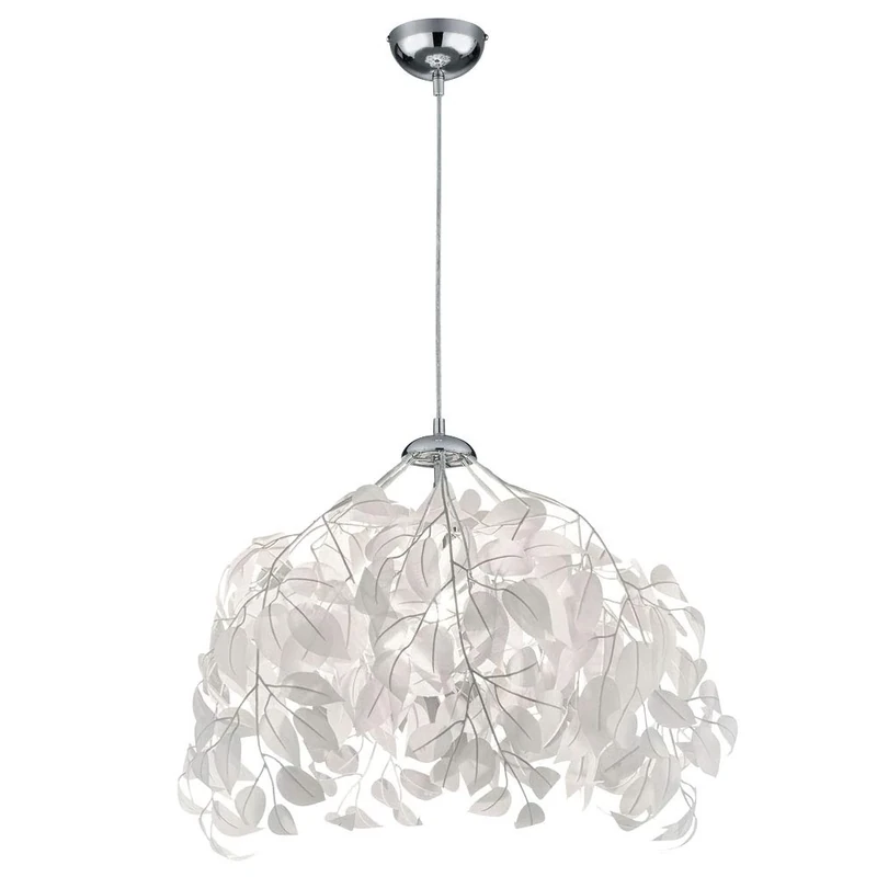 Reality Leuchten R10461901 Leavy Ceiling Light E27, White, 38 x 38 x 150 cm