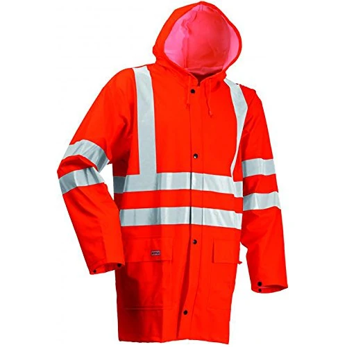 Lyngsoe LR9055-05-S Size Small PU/PVC Jacket - Hi-Viz Orange - Image 1