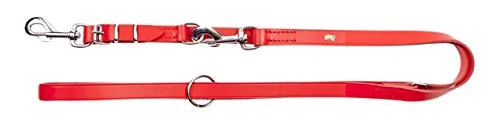 Dingo Genuine Red Leather Leash with a Swappable Snap-Hook, Classic Sewn Lead for All Breeds 10309