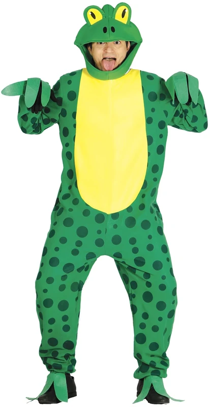 Guirca 84498 Adult Frog Costume, Green, Taglia L (52-54)