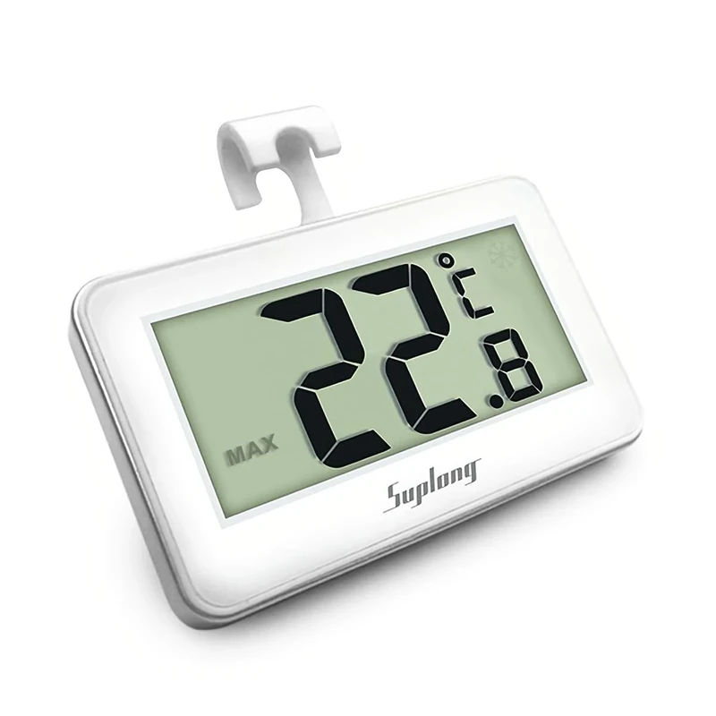 Fridge Thermometer, Suplong Digital Waterproof Fridge Freezer Thermometer Easy to Read LCD Display With Max/Min Record Function