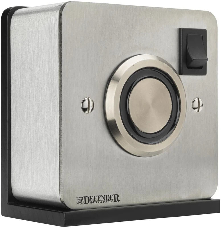 Defender Security DEF-0501F-1F 24VDc Hold Open Magnet with Floor Mount, Satin Stainless Steel