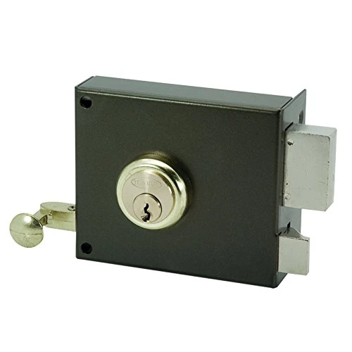 Ilargi 125A 10cm.he.dch.bp Overlay Lock w/Cylinder, Lever and Key on Both Sides 125a-he10dp