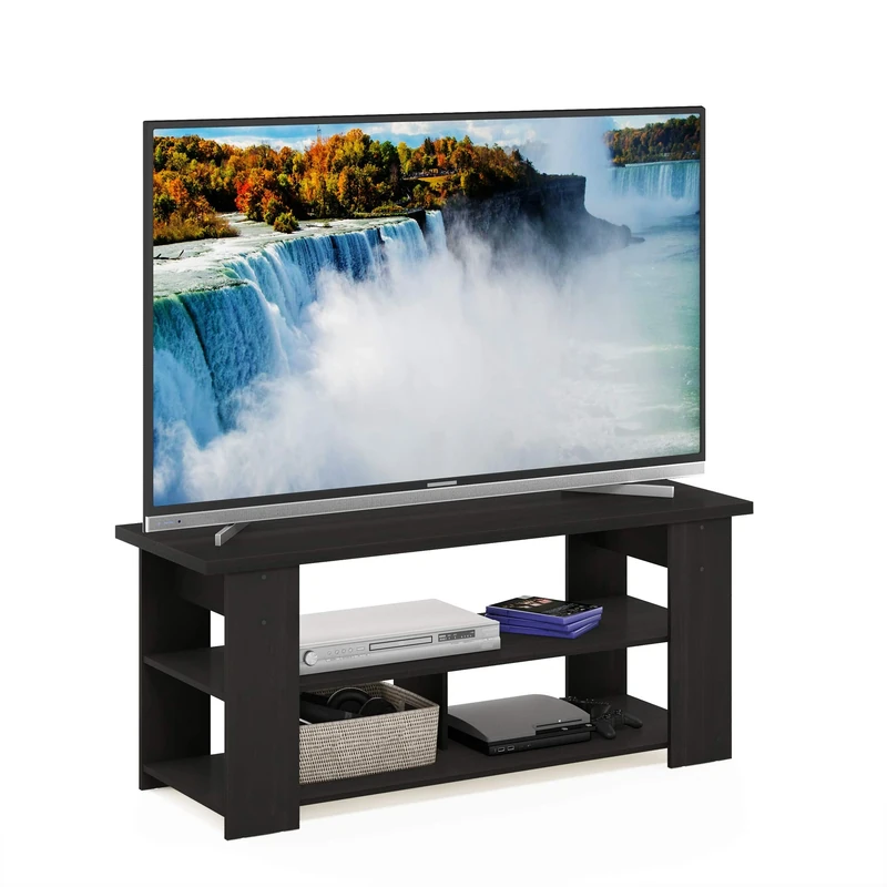 Furinno JAYA TV Stand, Entertainment Center, TV Console for TV up To 55 Inch, for Living Room, Bedroom, Espresso