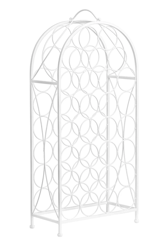 Premier Housewares Cafe Cassis 29-Bottle Wine Rack, Metal - Cream