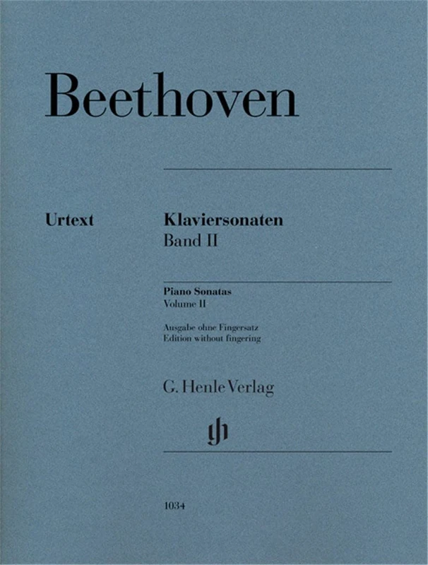 LUDWIG VAN BEETHOVEN : SONATES POUR PIANO, VOLUME 2 EDITION SANS DOIGTES - PIANO - RECUEIL: Klavier zu zwei Händen; Ausgabe ohne Fingersatz