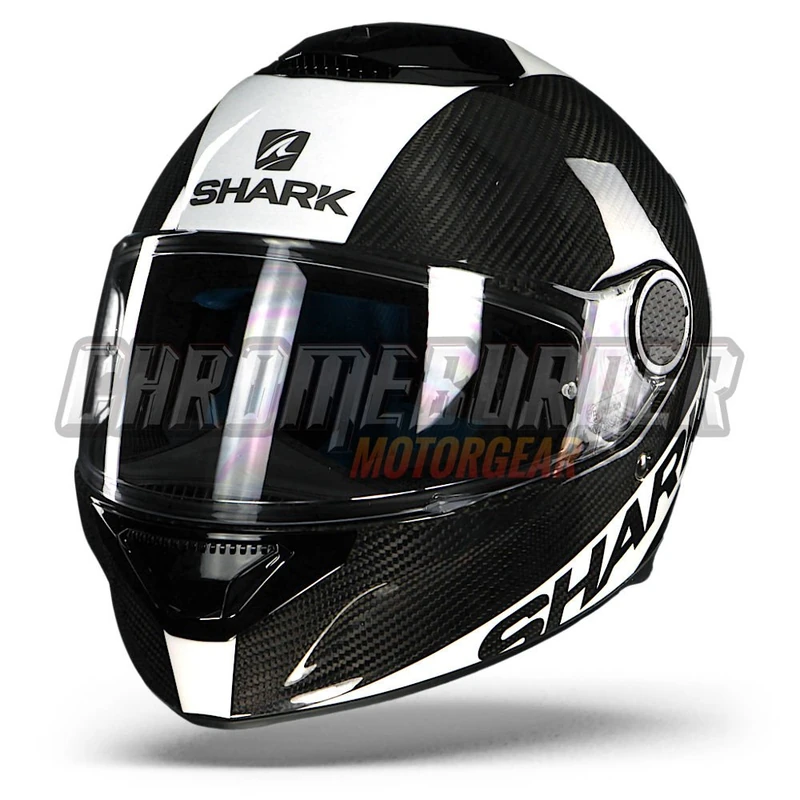 Shark Spartan Full Face Helmet, Black White, Size XXL