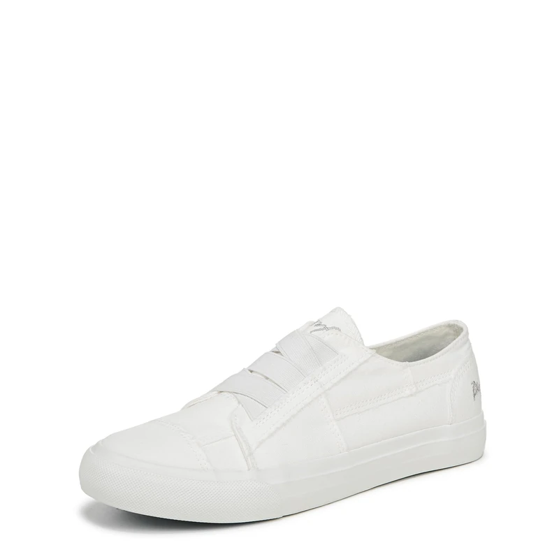 Blowfish Malibu Women's Contemporary Fashion Sneaker, White Color Washed Canvas, 6 UK