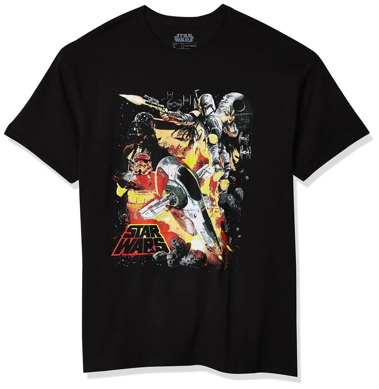 STAR WARS Men's Force Hunter Graphic T-Shirt, Black, XXXL