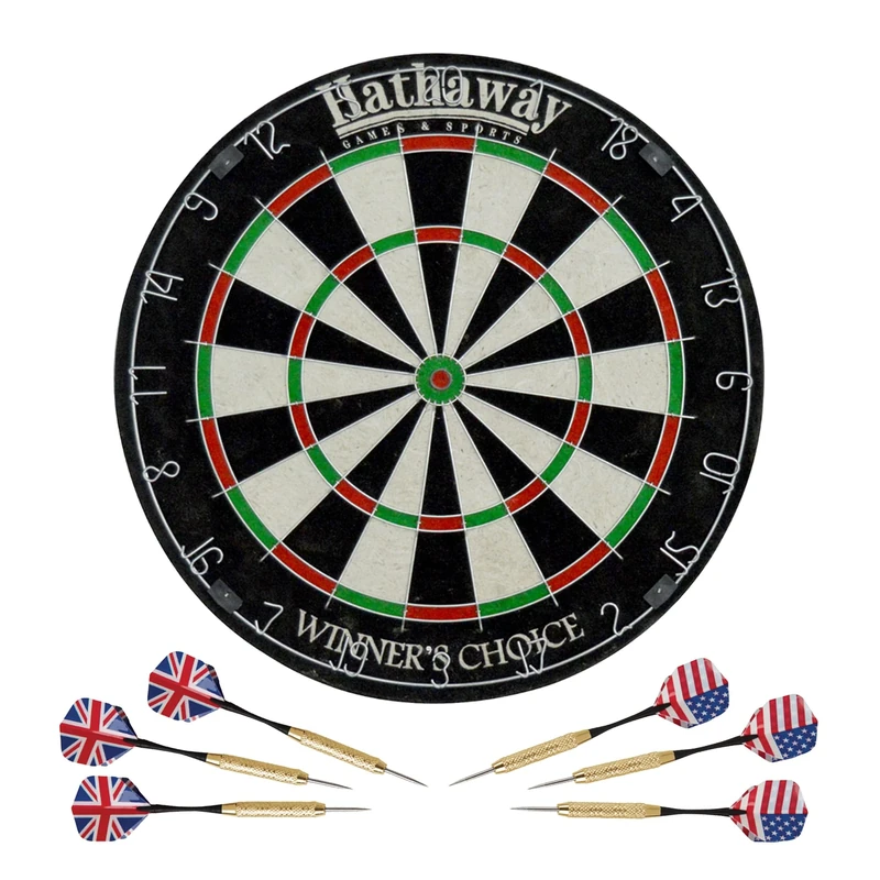 Hathaway Winners Choice 18-in Sisal Fiber Bristle Dartboard, Black