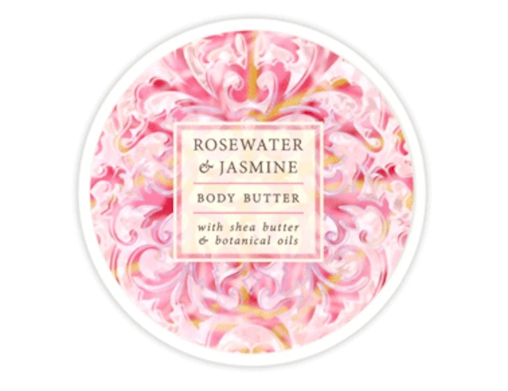 Greenwich Bay Botanic Body Butter Rosewater & Jasmine 8oz Tub