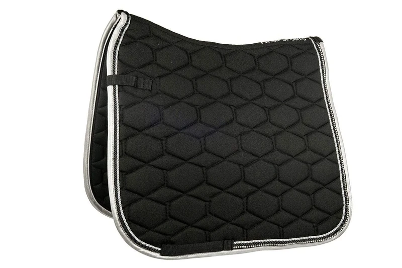 HKM Sports Equipment Crystal Fashion Saddle Cloth Black Pony Dressage
