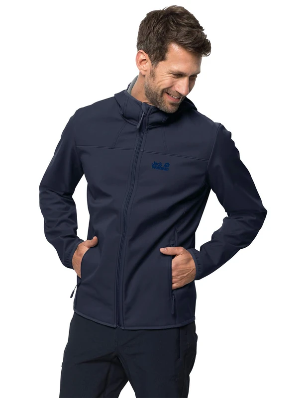 Jack Wolfskin Northern Point Men's Softshell Jacket, Night Blue,blue,XL - Image 1