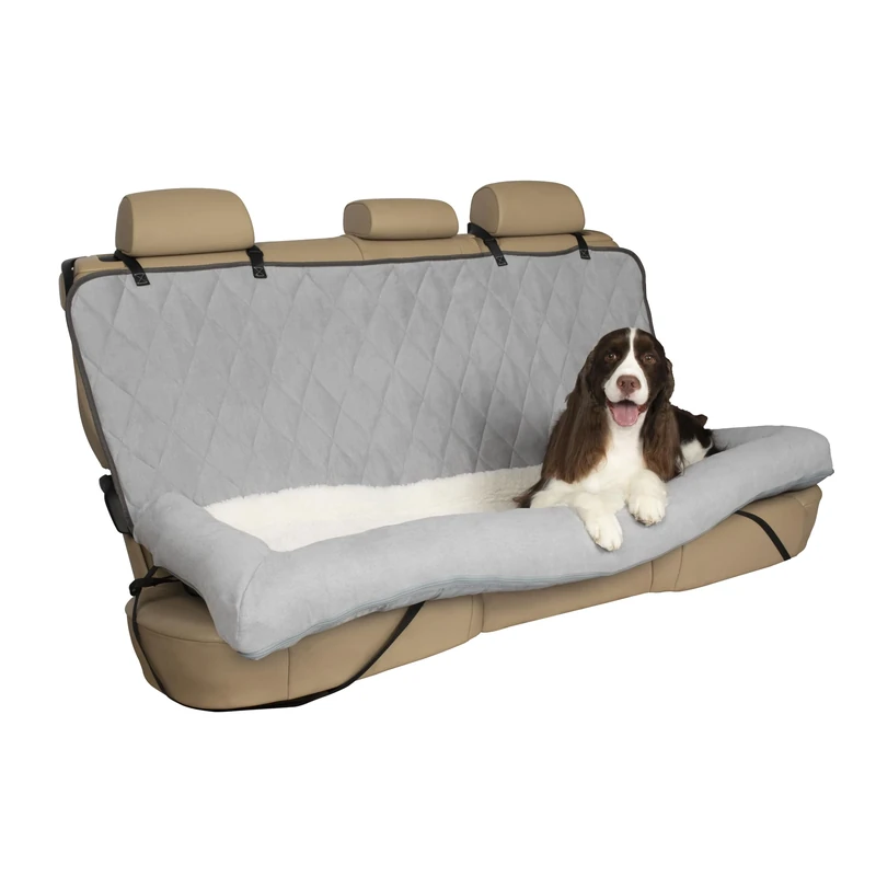 PetSafe Solvit Car Dog Bed, Fits Bench Seat, Large-Grey
