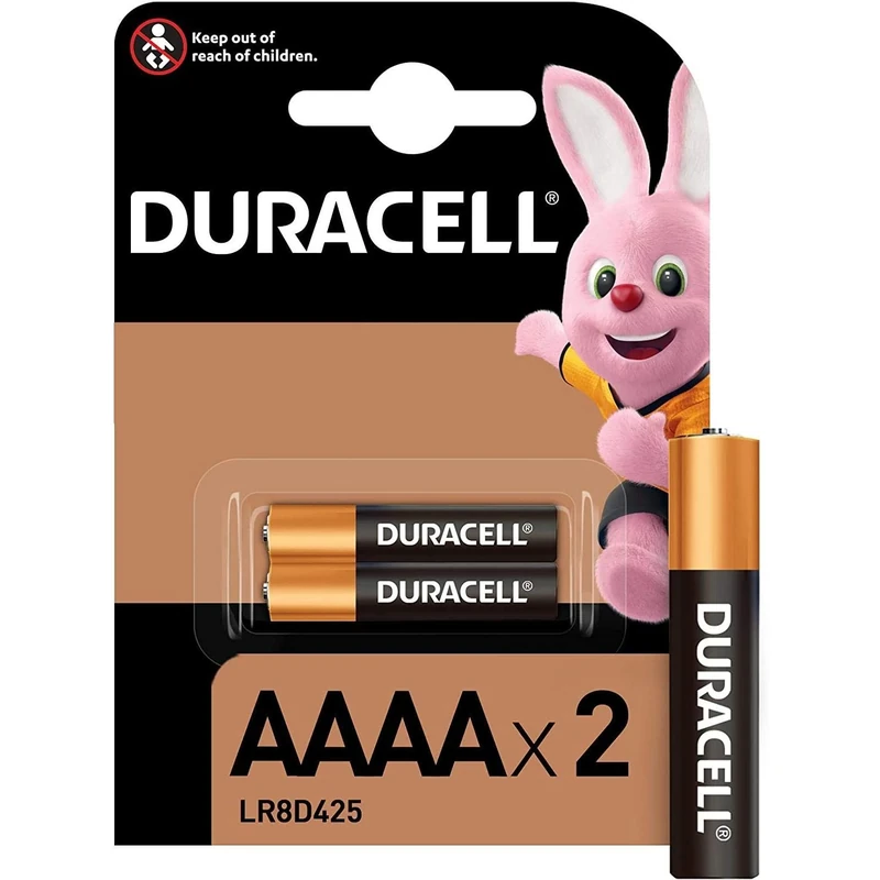 Duracell Batteries Pack of 2: Ultra AAAA – 1.5 V – Alkaline Batteries AAAA