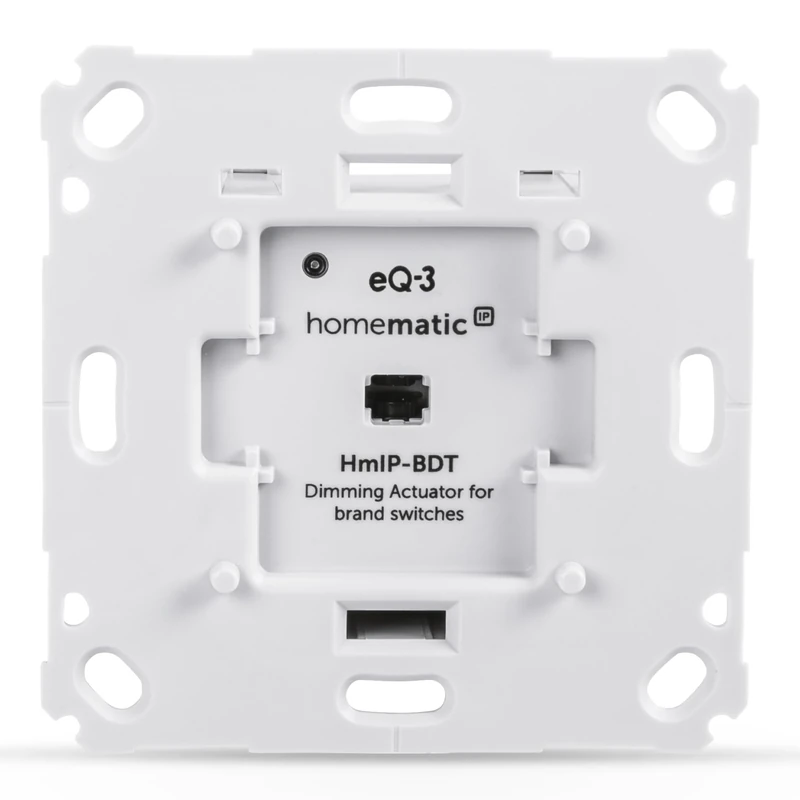 Homematic IP Smart home dimming actuator for brand switches - phase cut, phase cut dimmer for dimmable lamps as well as for most dimmable LED lamps, 143166A0