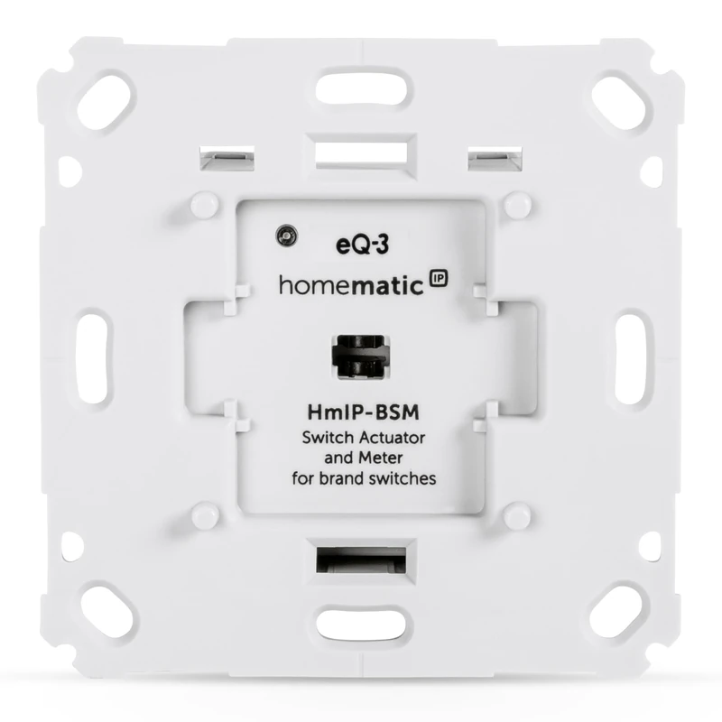 Homematic IP Smart home switching measurement actuator for brand switches, also switches devices via app or voice command via Amazon Alexa, 142720A0, 230V/50Hz/5A