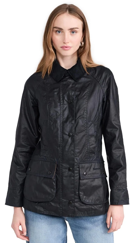 BARBOUR BEADNELL WAX JACKET NAVY 12 NEW