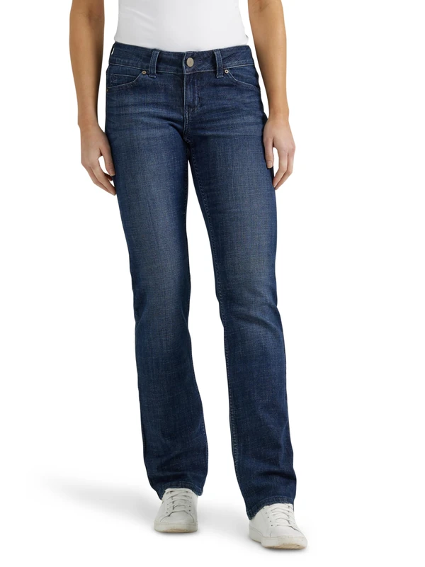 Wrangler Women's Premium Patch Mae Jean-Sits Above Hip, Dark Stone, 0x32 - Image 1