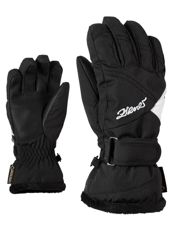 Ziener Lara Ski Gloves Girls, Girls', Lara, black, FR : XL (Taille Fabricant : 6,5)