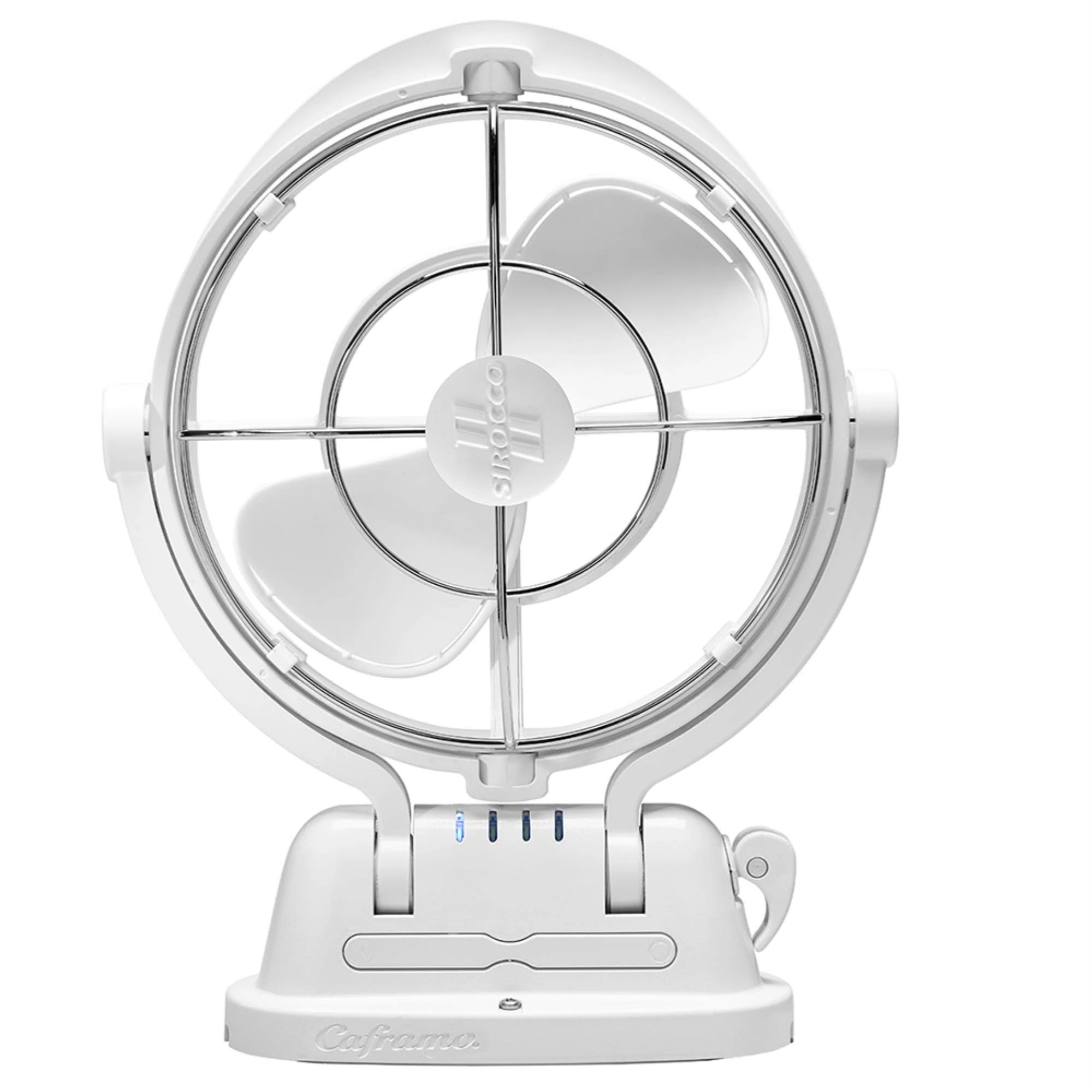 SEEKR Sirocco II, 7010CAWBX, 3-Speed, 360 Degree Airflow, Direct Wire Gimbal Fan, 125/185 CFM, 12/24V, White, 17.8cm Blade