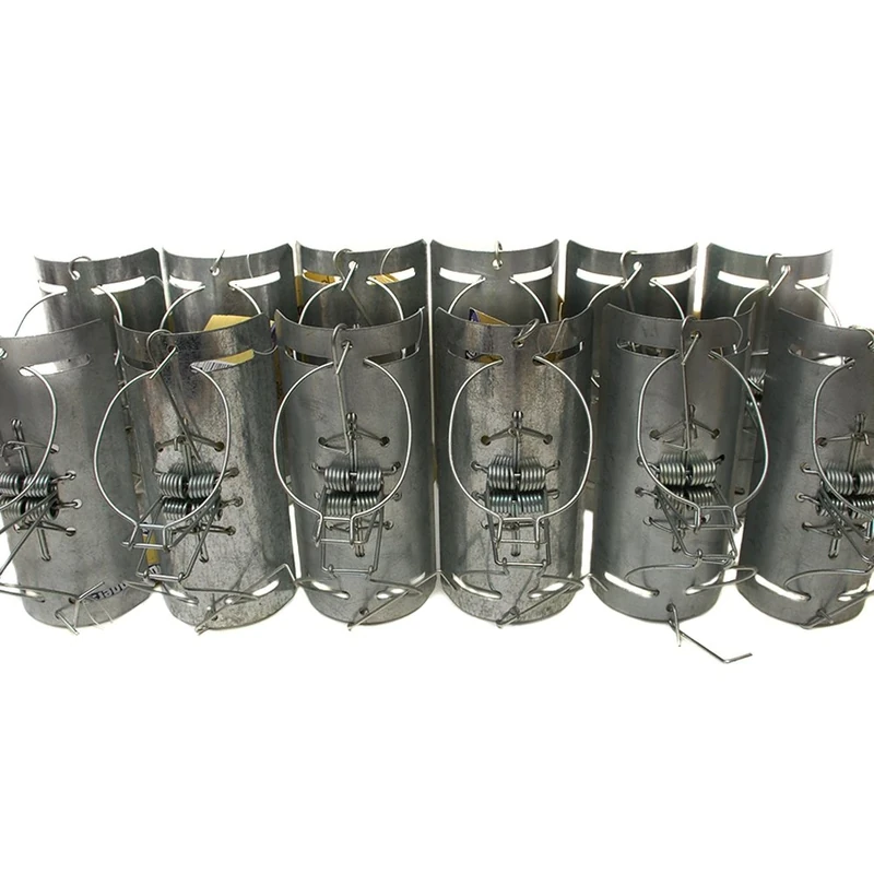 Defenders STV152M Mole Tunnel Trap, Traditional, Humane, Two-Way Trap for Mole Control, Suitable for Use In Frosted Ground and Wet Weather (Pack of 12), Silver, 38x15x14 cm