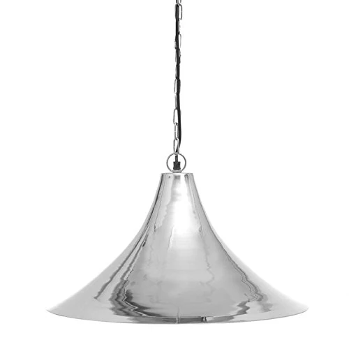 New Buyer Bazaar Conical Shape Industrial Pendant Lamp,Bar Shade Modern Indoor Ceiling Light,Iron,Silver, E27, 40 Watts,LED - Image 1