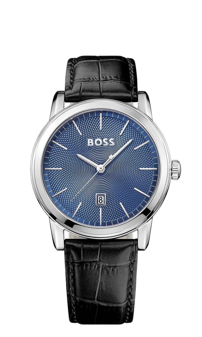 BOSS Analogue Quartz Watch for Men CLASSIC 1 Collection with Black Leather Strap - 1513400